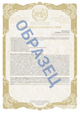 Образец Приложение к СТО 01.064.00220722.2-2020 Раменское Сертификат СТО 01.064.00220722.2-2020 